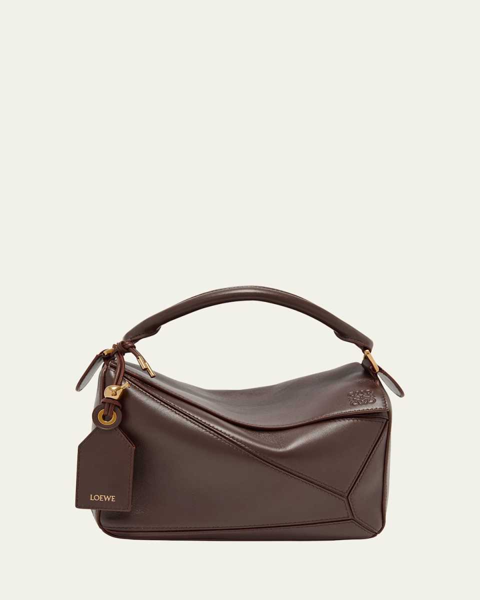 Puzzle Elevated Small Top-Handle Bag in Leather